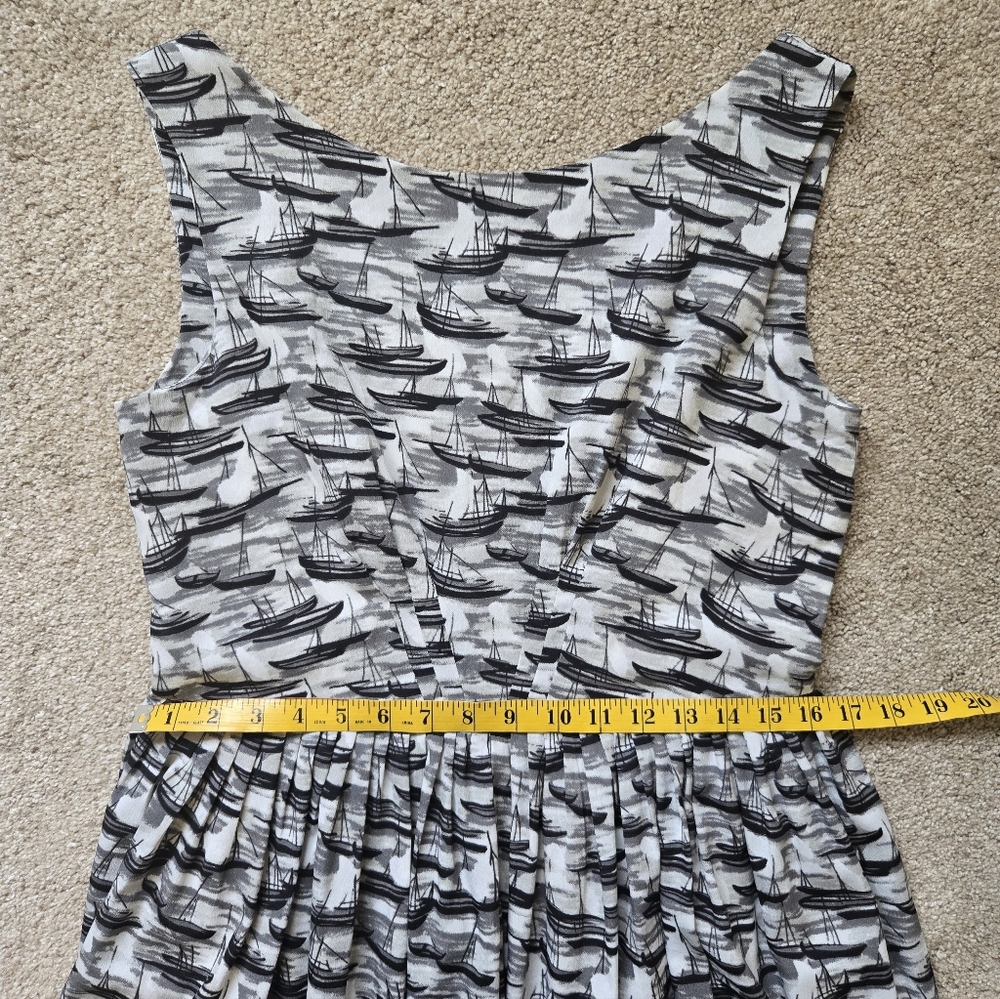 ModCloth/Emily and Fin Come Sail Away Sailboat Dress Size L - Picture 4 of 9